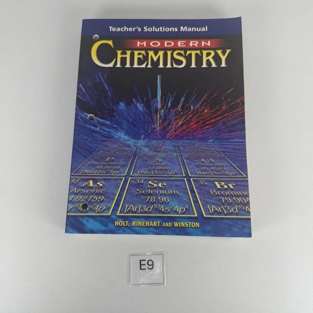 MODERN‎ CHEMISTRY : TEACHER'S SOLUTION MANUAL By Rinehart Holt **Excellent**